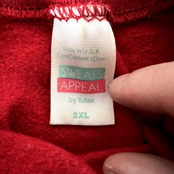 vintage 80s red blank tultex crewneck size XXL - Picture 4 of 4